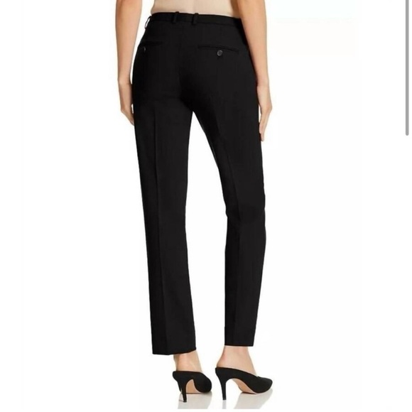 Theory Hartsdale Straight Leg Black Dress Trousers Size 12 - Picture 2 of 11